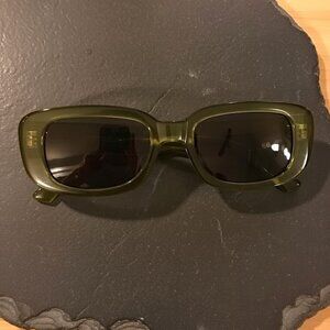 Revalon Green Acrylic Unisex Sunglasses (One-Size)